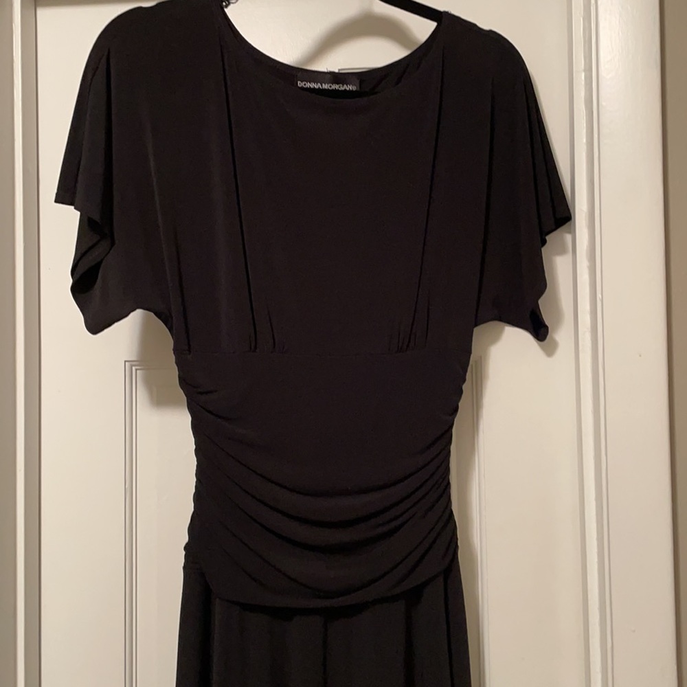 Figure flattering Donna Morgan black dress